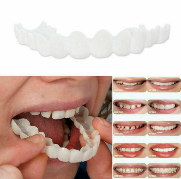 Upper Lower Veneers False Teeth Non-toxic Plastic Snap-on For Bad Teeth